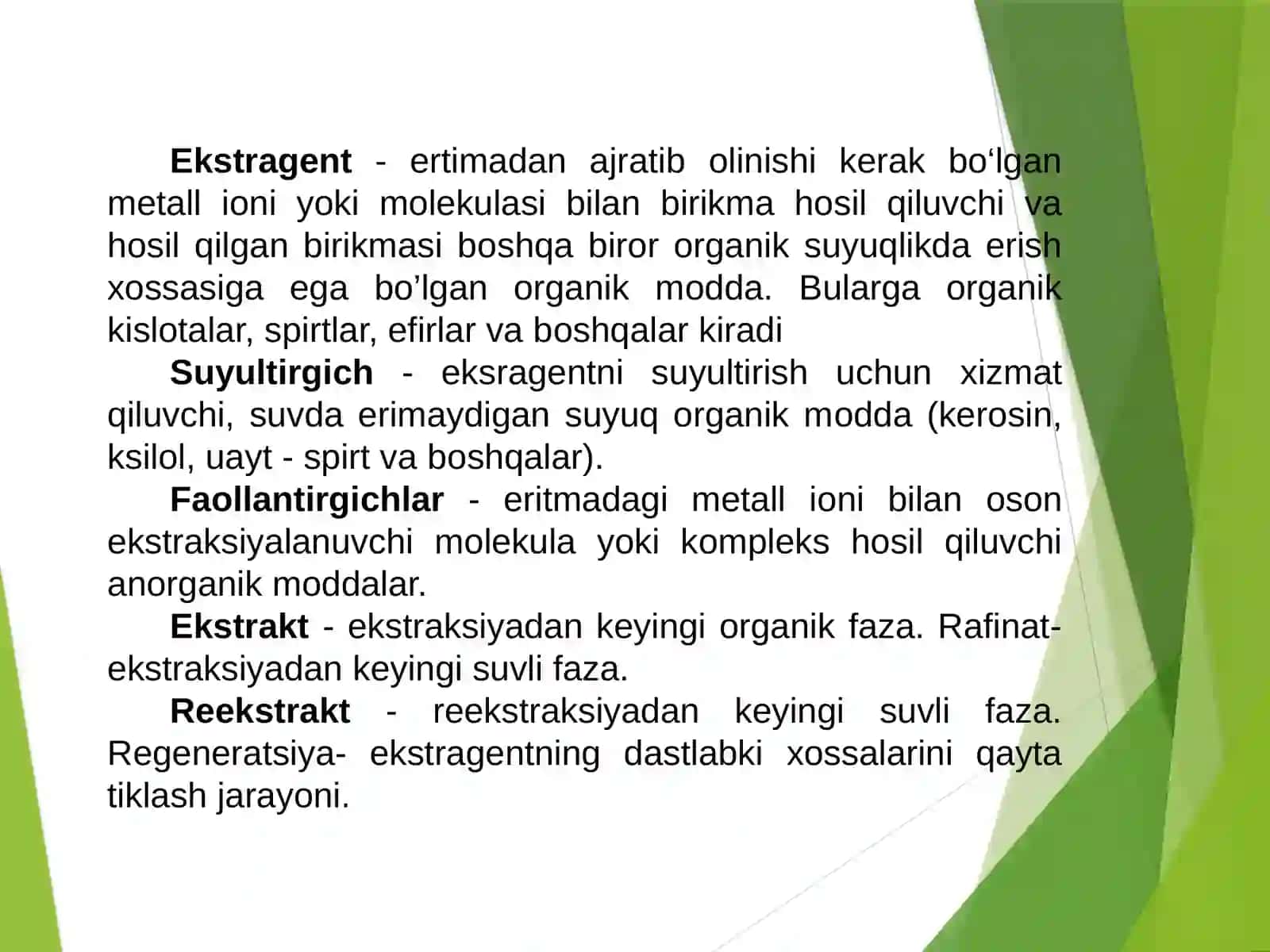 Ekstraksiya Jarayonlarning Asoslari 4