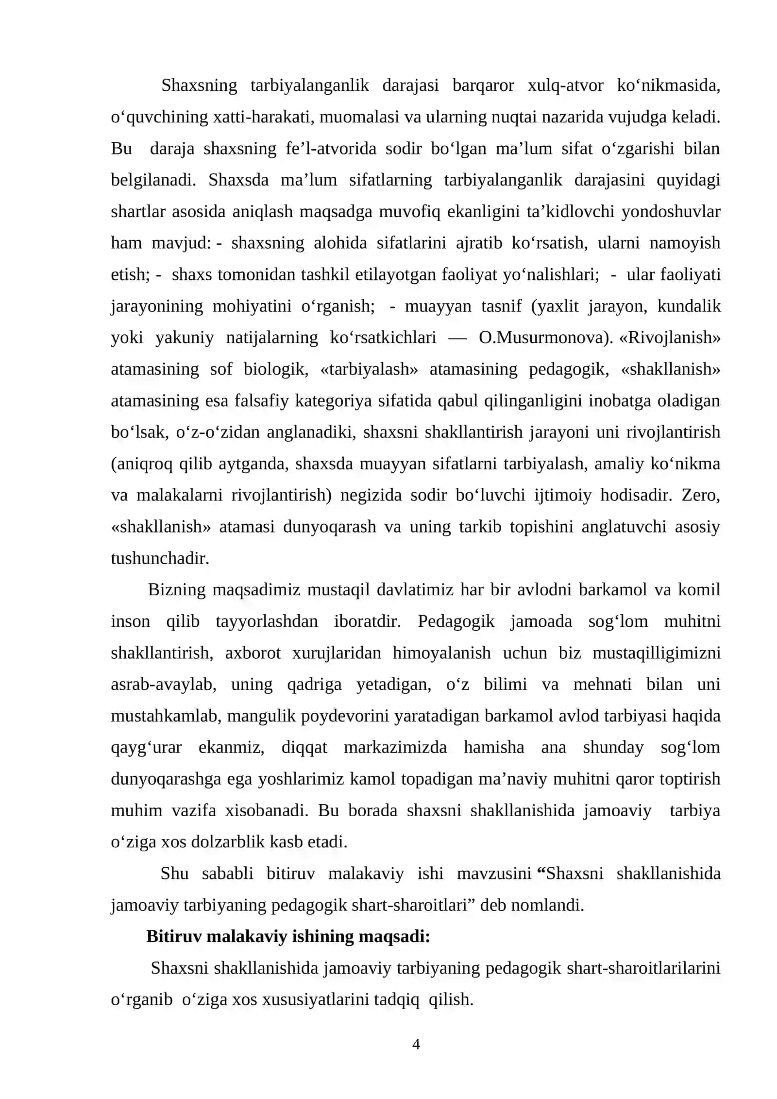 SHAXSNI SHAKILLANISHIDA JAMOAVIY TARBIYANING PEDAGOGIK SHART-SHAROITLARI 4