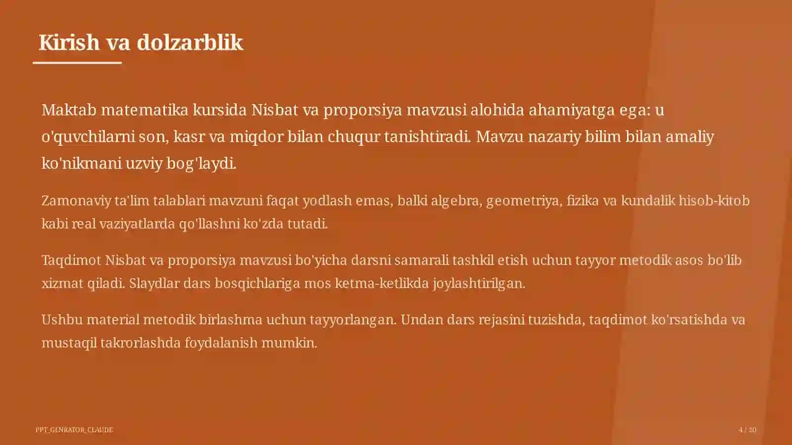 Nisbat va proporsiya (6-sinf) 4