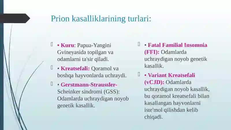 Mikrobiologiya fanining prionlar haqida tushuncha 4