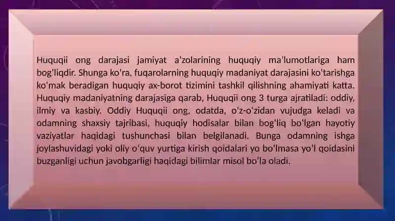 Huquqiy Ong Tushunchasi Tarkibiy Qismlari 4