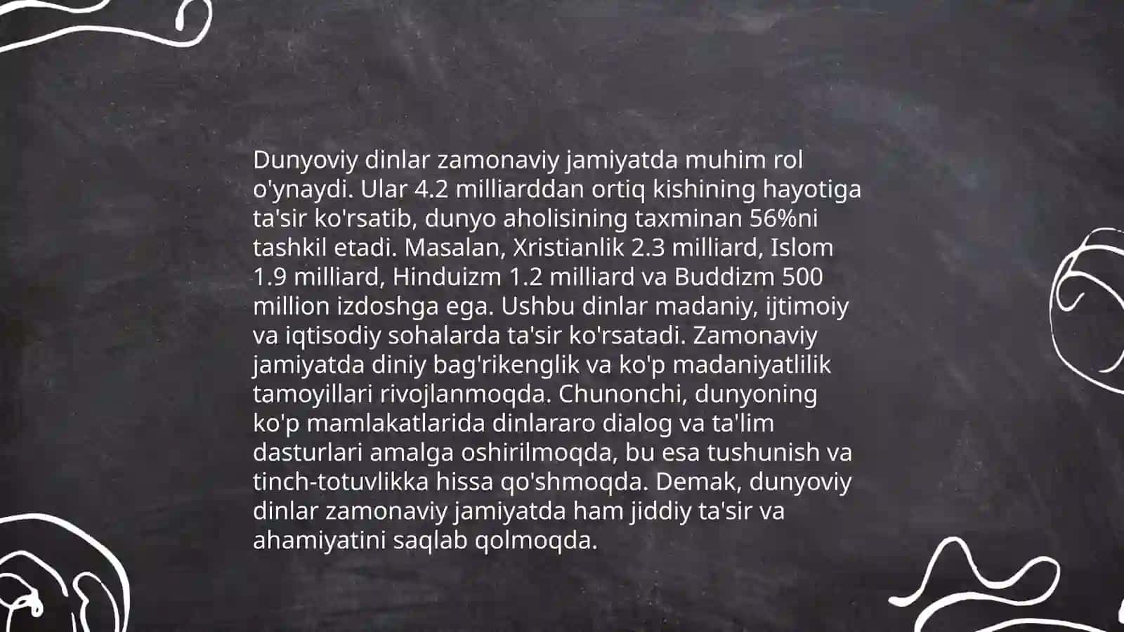 Dunyoviy dinlar 4