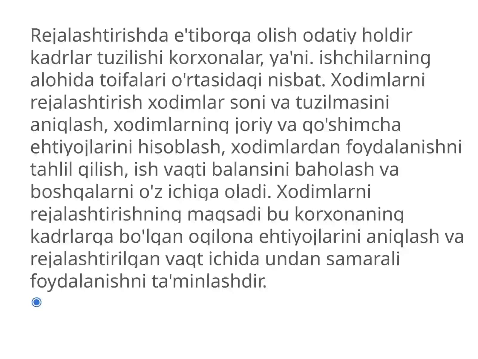 Xodimlarga bo’lgan talabni rejalashtirish 4