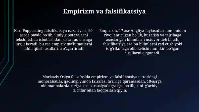 Sharq va G'arb mutafakkirlarining falsafaviy tamoyillari 4