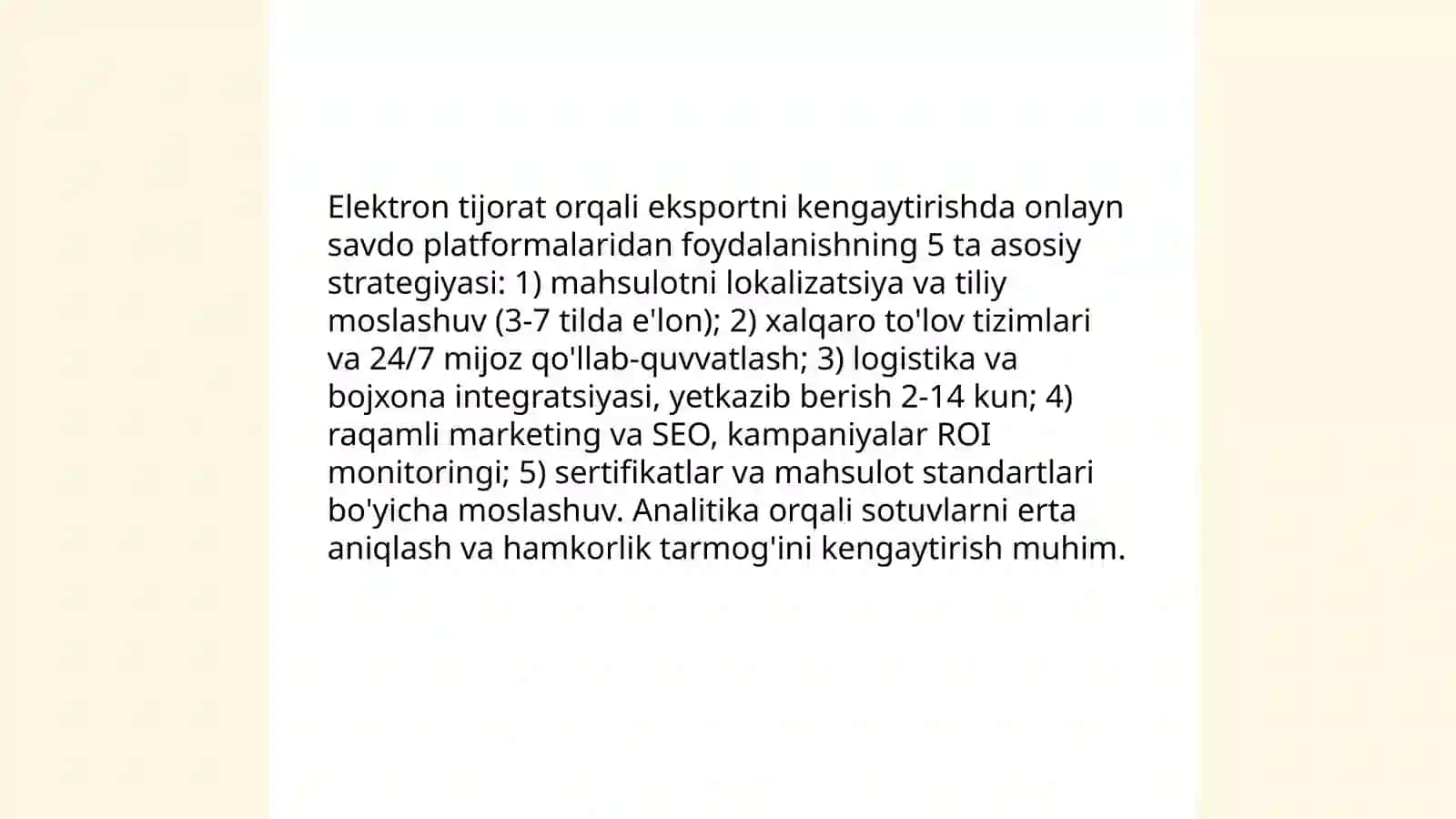 Korxonalarda eksport salohiyatini oshirishda innovatsion marketing texnologiyalaridan samarali foydalanish 4