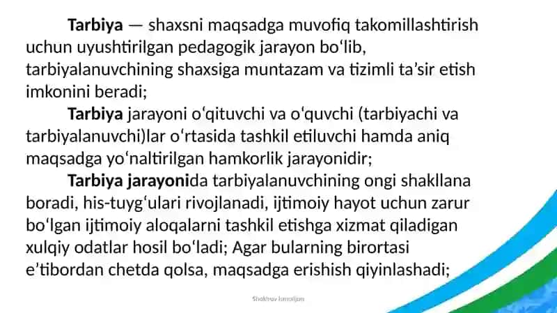 Tarbiya jarayoni 4