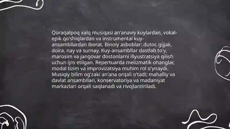 Qoraqalpog'iston madaniyati 4