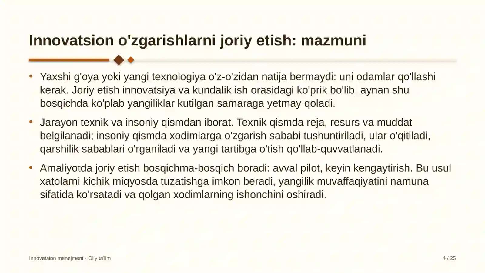 Dasturiy mahsulot kompaniyalarida innovatsion o'zgarishlarni joriy etish 4