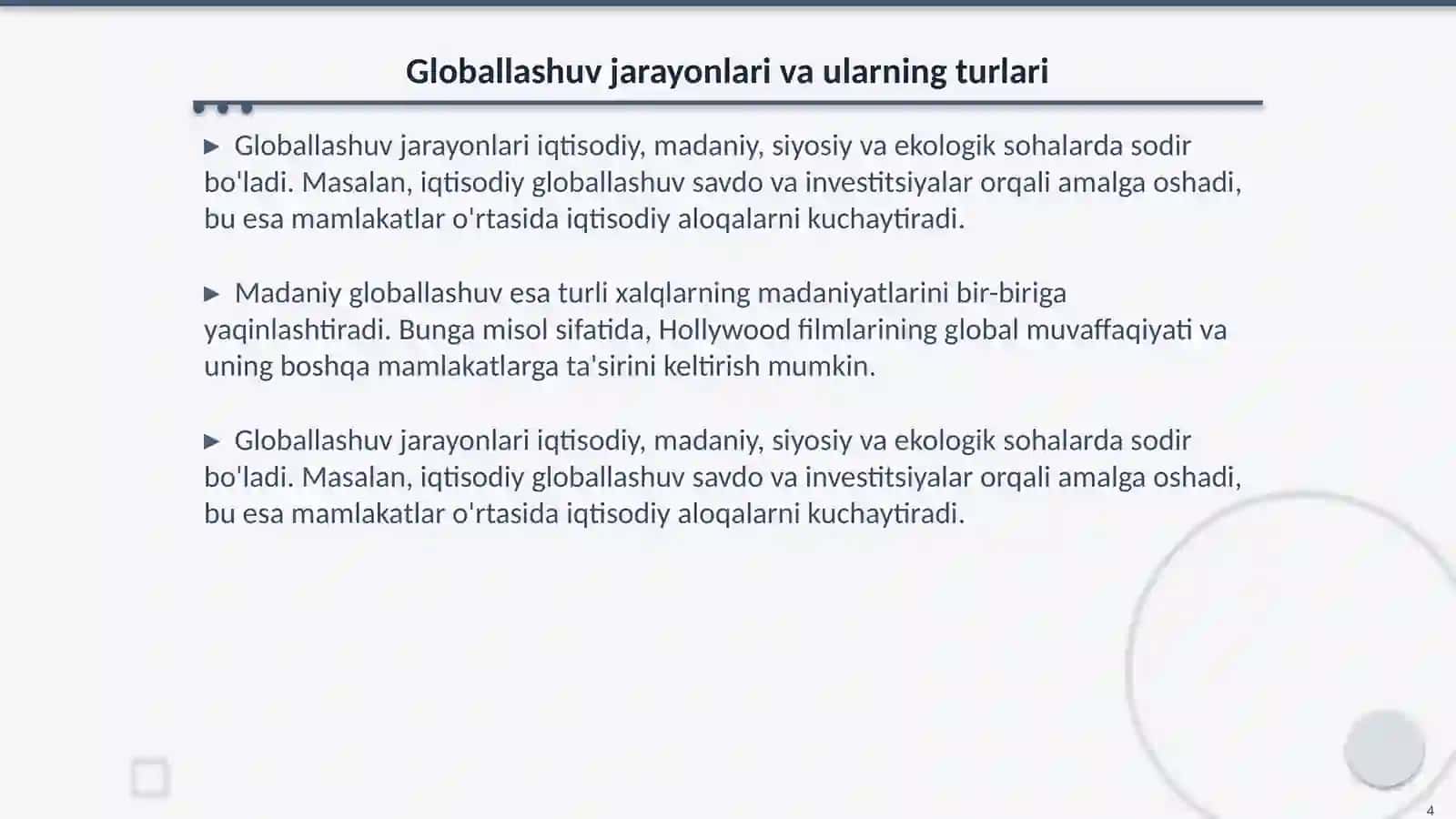 Globallashuv jarayonida ommaviy axborot vositalariga etibor 4