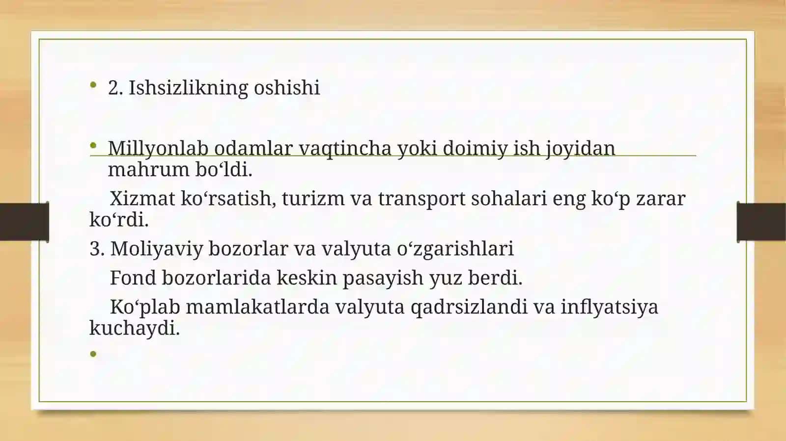 COVID-19 pandemiyasining jahon iqtisodiyotiga ta’siri va undan chiqish yo‘llari 4