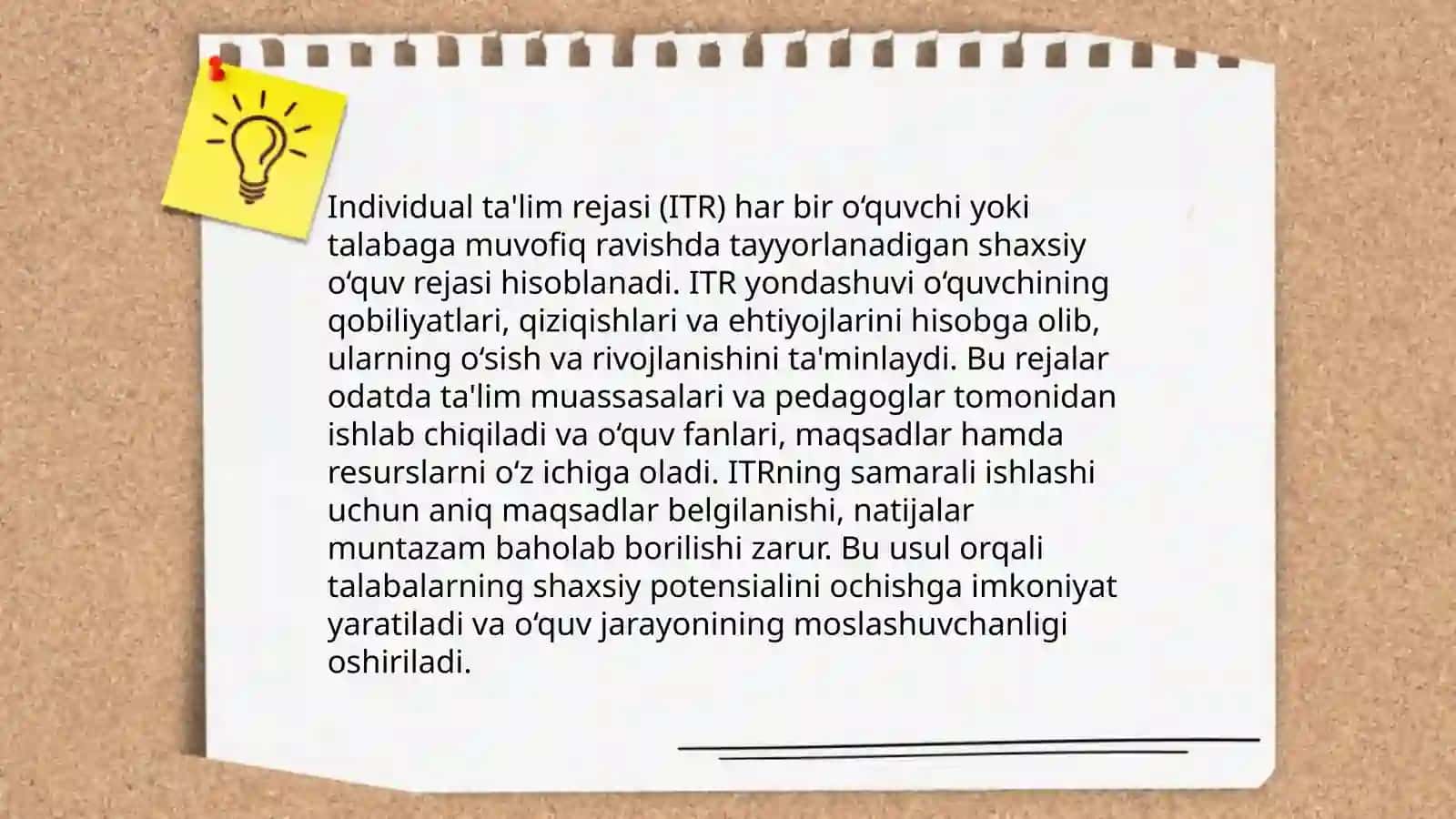 Shaxsga yònaltirilgan talimning asosiy tamoyillari 4