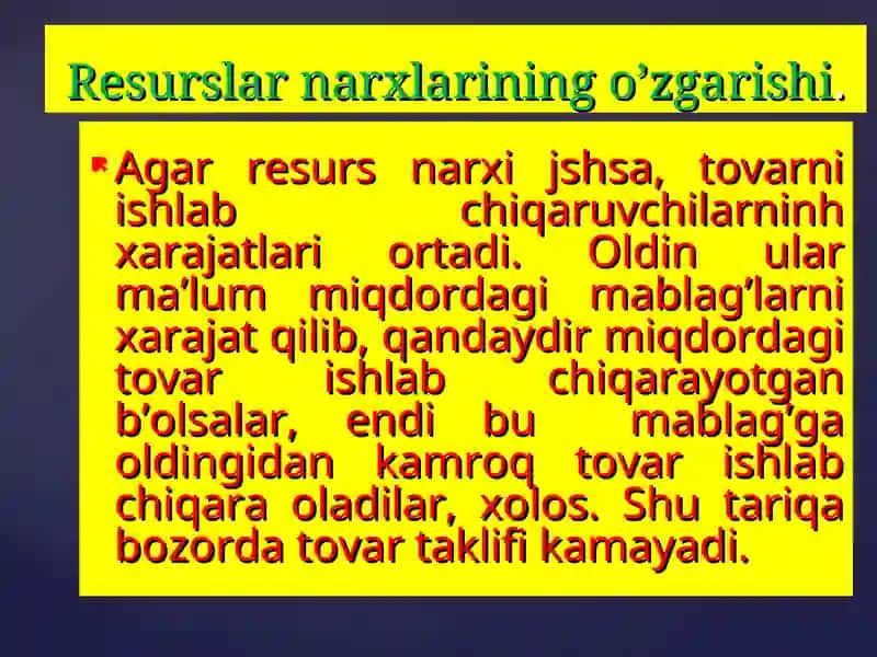 Taklifga tasir qiluvchi boshqa omillar 4