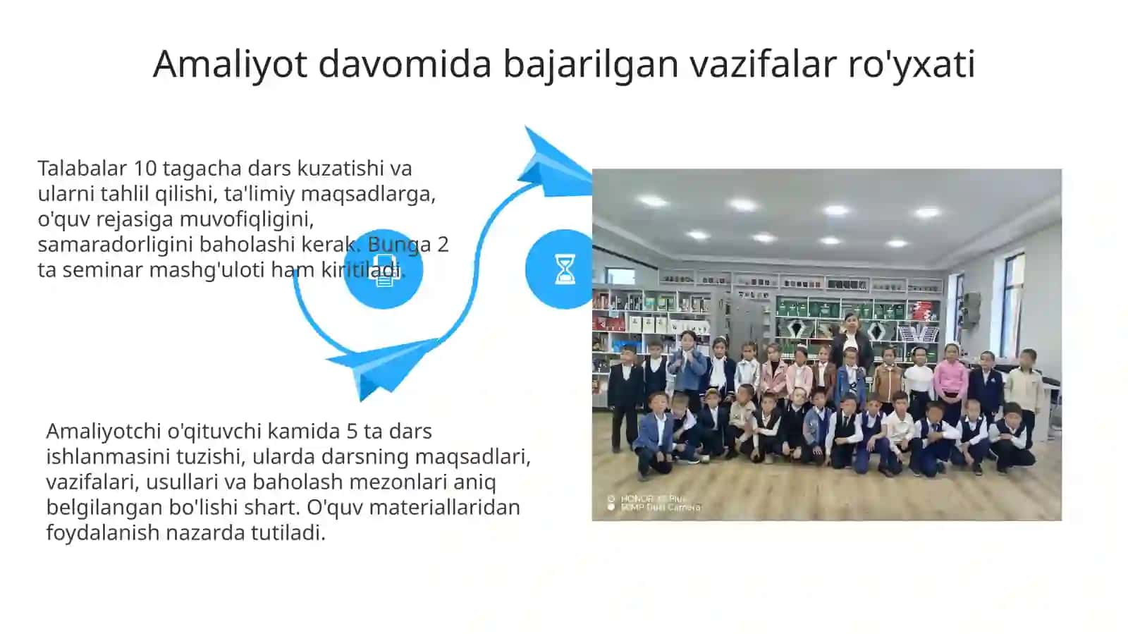 Boshlang'ich ta'lim bo'yicha Malakaviy amaliyotdagi qilgan vazifalari 4