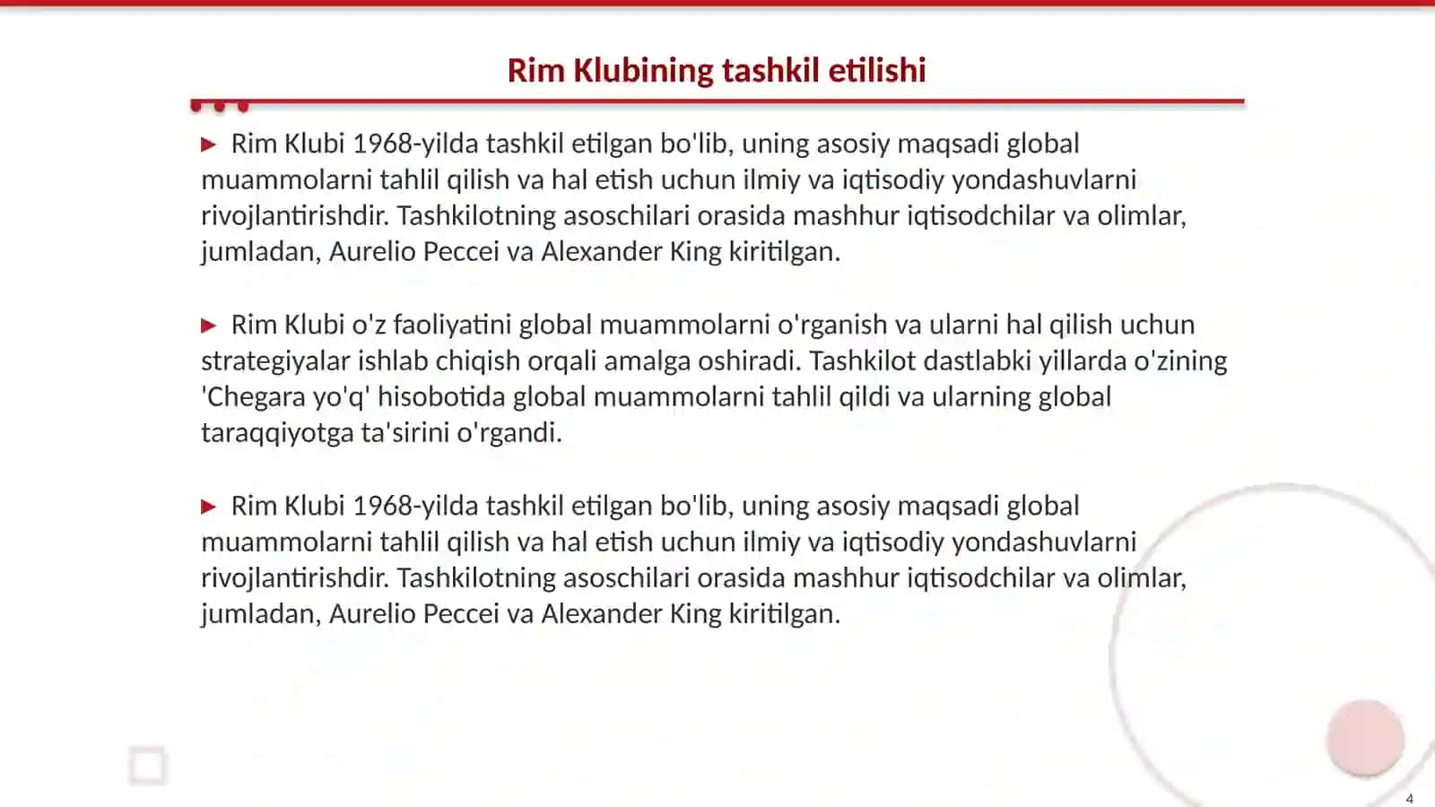 GLOBAL MUAMMOLARNING MEZONLARI VA DARAJALARI: RIM KLUBI TAJRIBASI VA STRATEGIYALARI 4