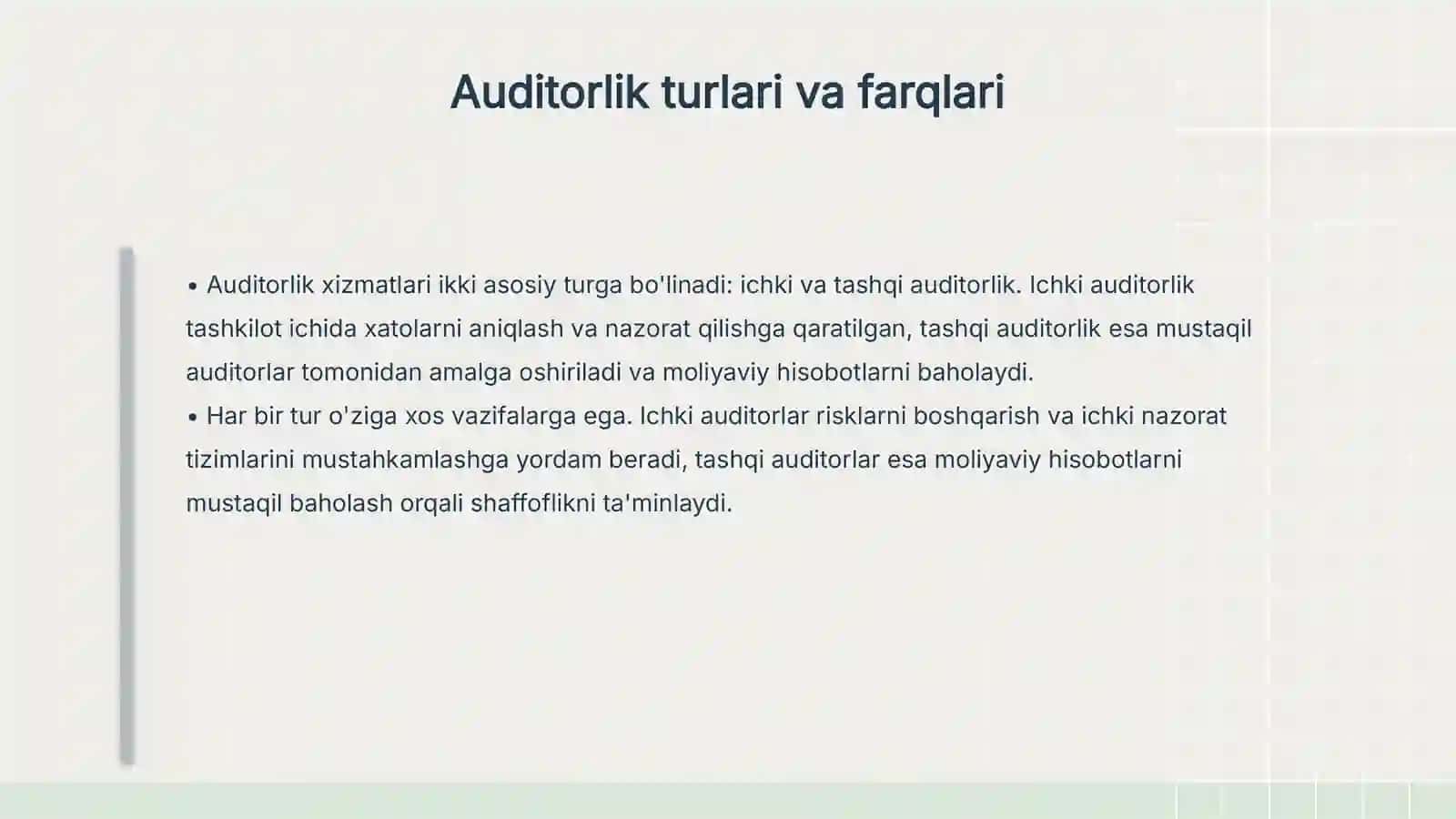 Auditorlik tashkilotlarining professional hizmatlari 4