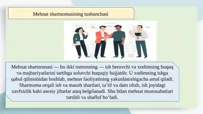 Xodim va ish beruvchining huquq va majburiyatlari 4