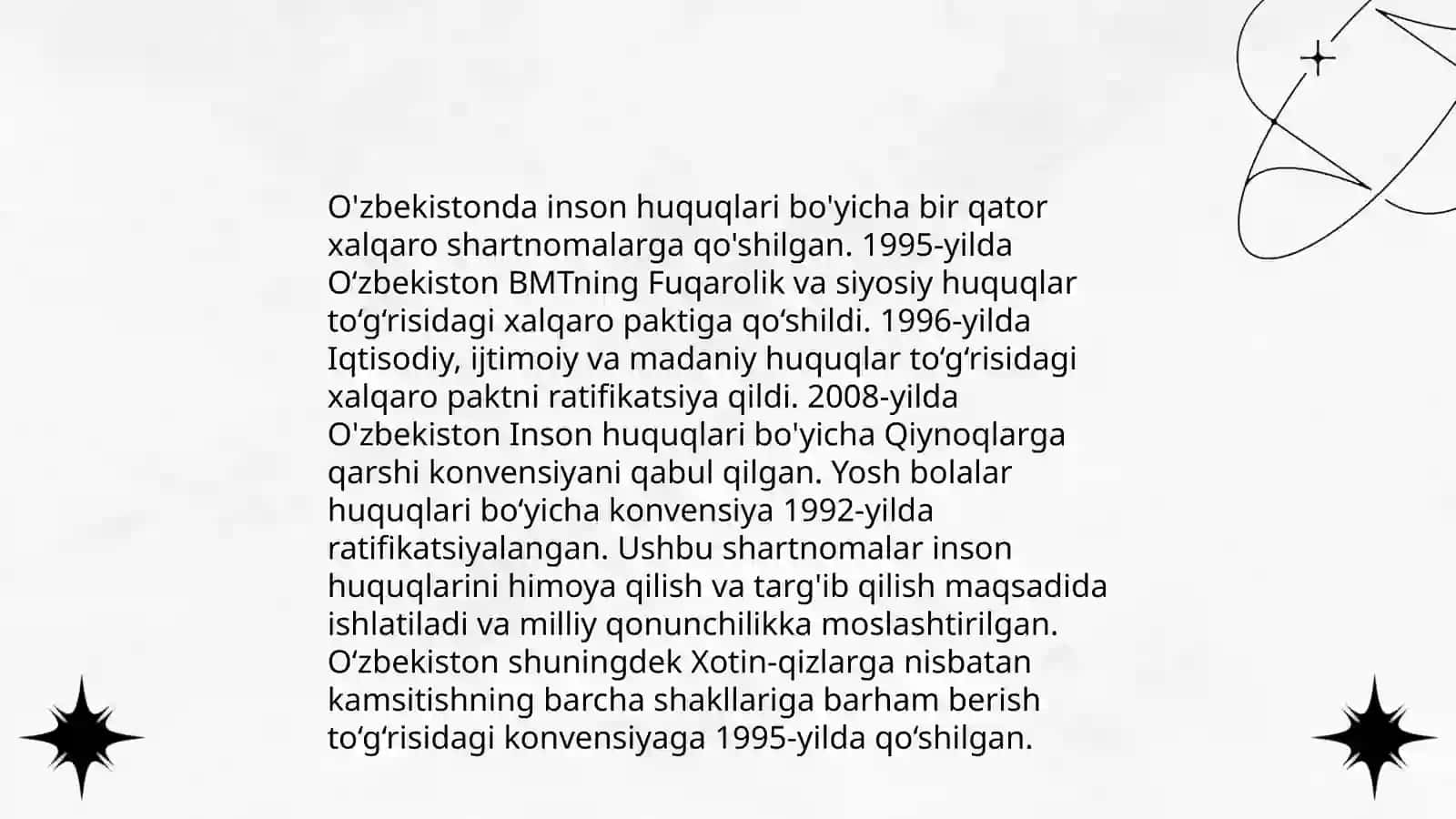 O‘zbekistonda inson huquqlari va erkinliklari kafolatining yaratilishi 4