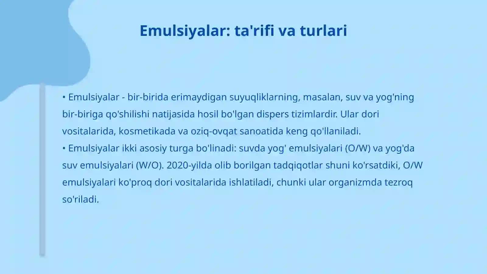 Farmasevtik suspenziyalar va emulsiyalar 4