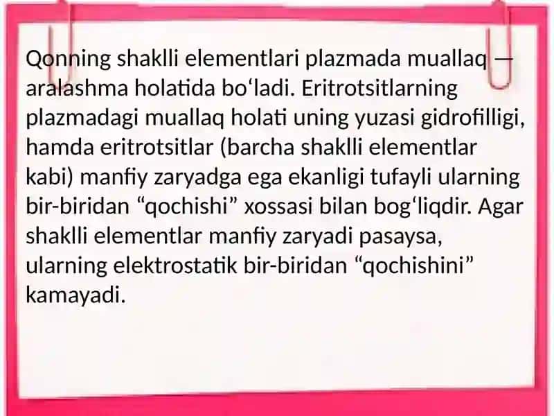Qon fiziologiyasi 4