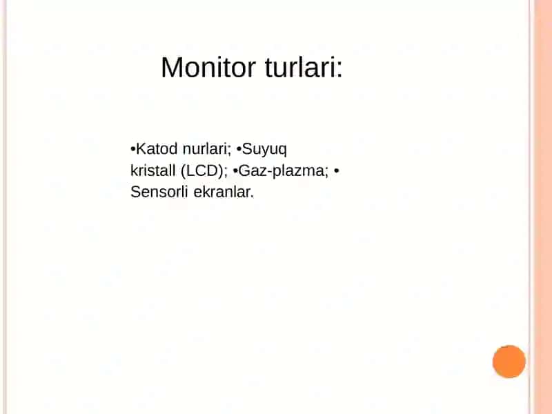 Zamonaviy monitorlar LCD, LED 4