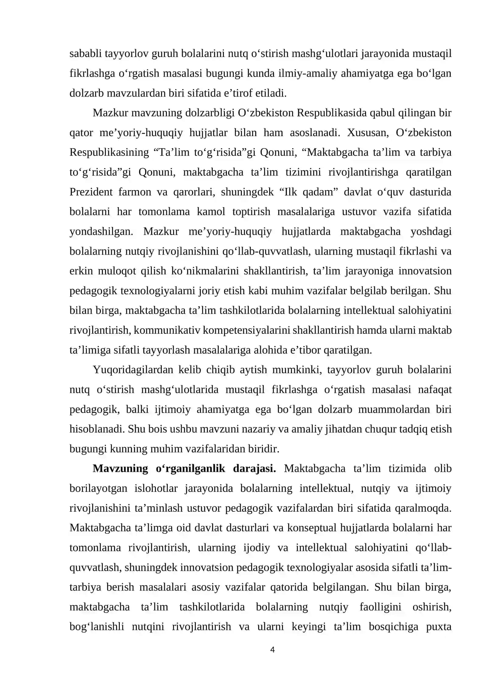 Tayyorlov Guruh Bolalarini Nutq o‘stirish Mashg‘ulotlari 4