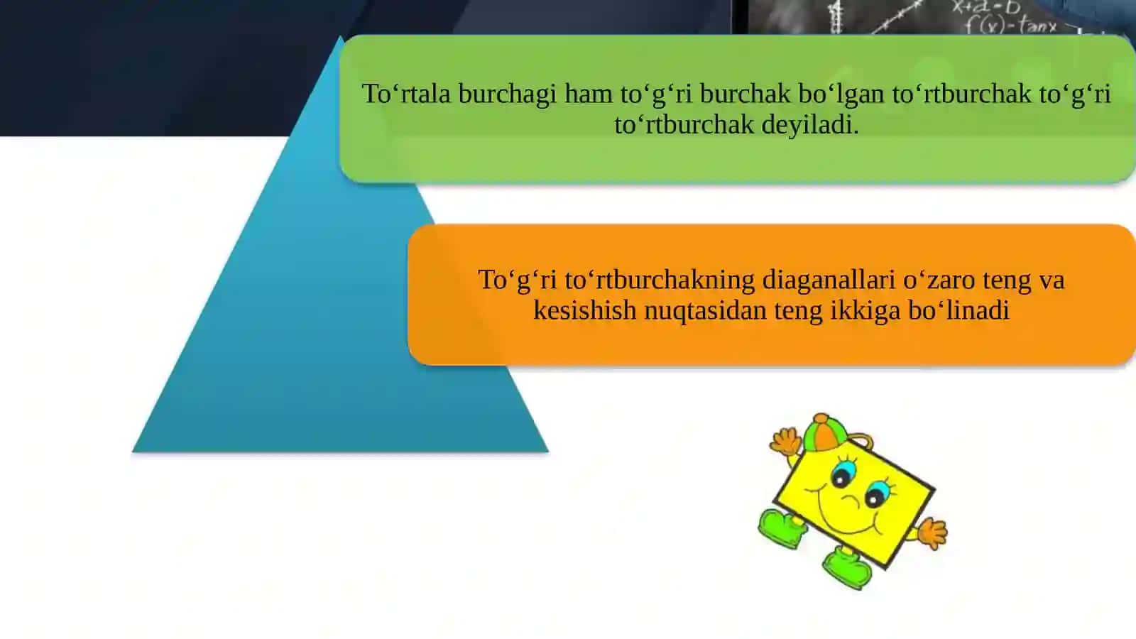 To‘g‘ri to‘rtburchak va kvadratning perimetri. Yuzaga doir masalalar yechishga o‘rgatish 4