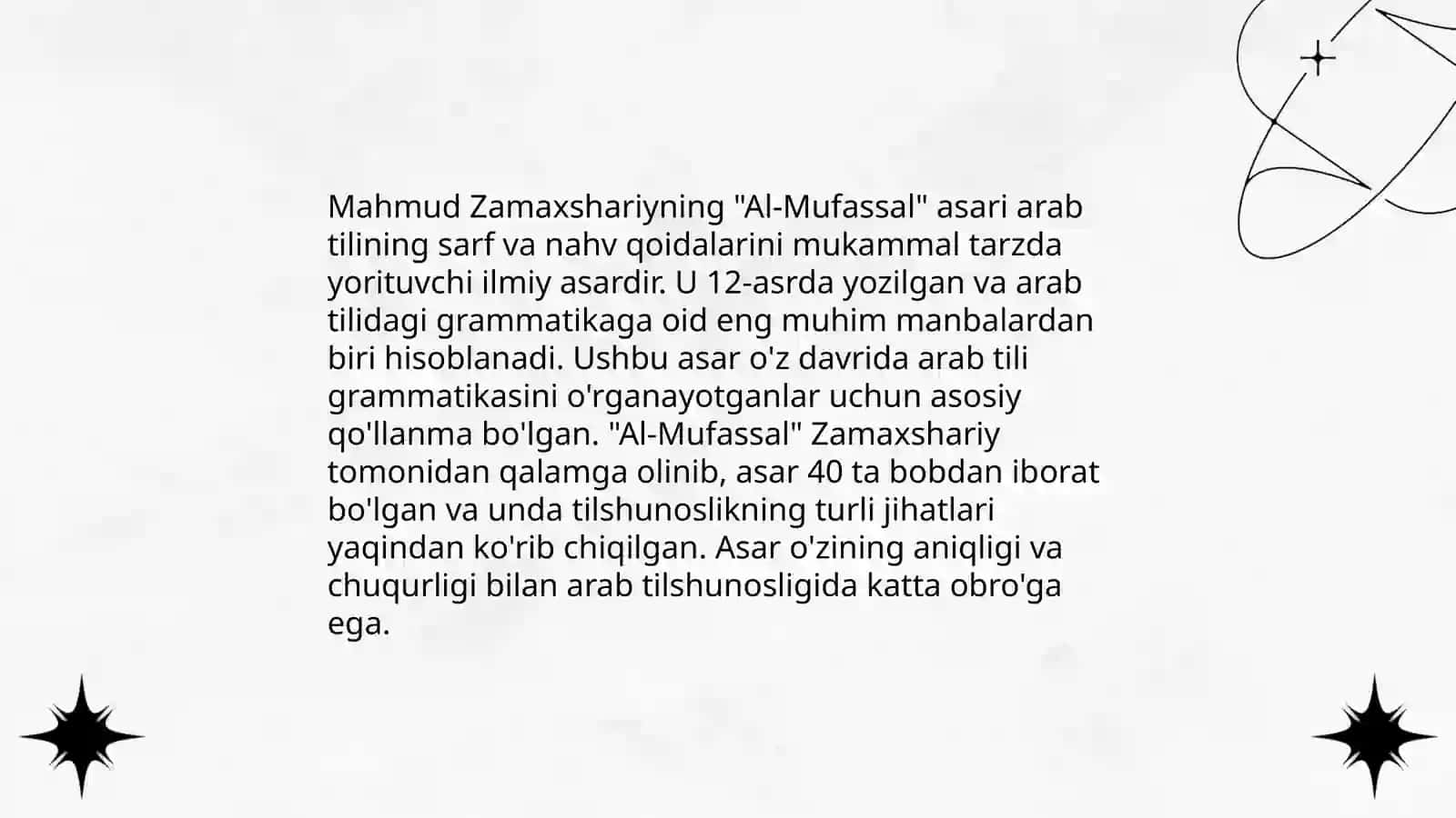 Mahmud Zamahshariyning lingvistik merosi 4