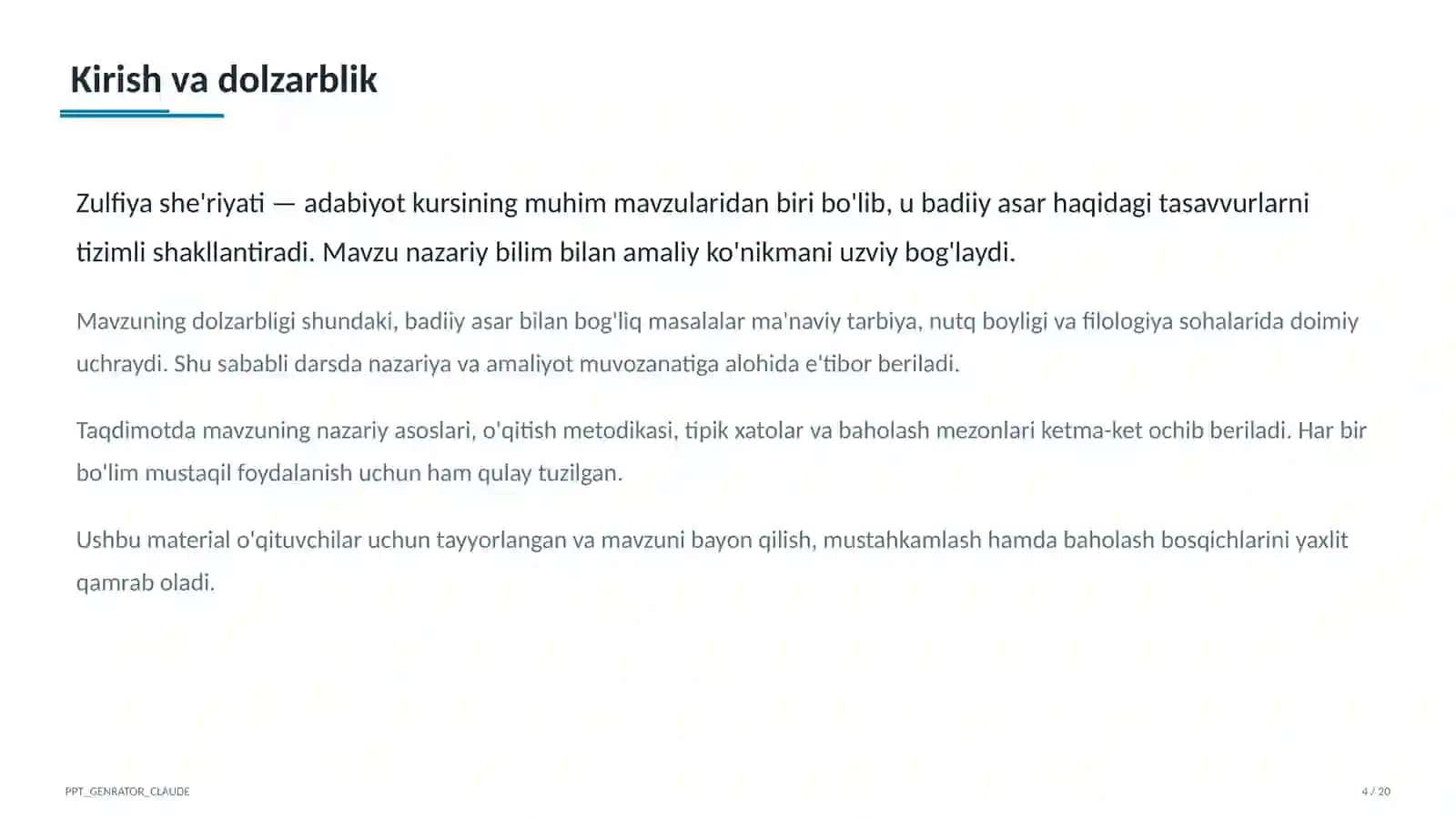 Zulfiya she'riyati (6-sinf) 4