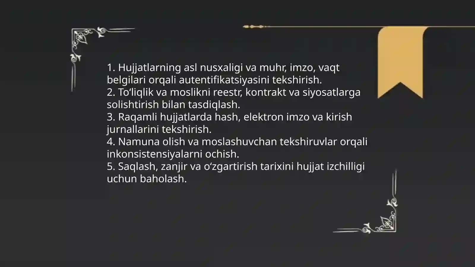 Auditda muammolarini hal etish uchun zarur bo'lgan ma'lumotlarni to'plash va ulardan foydalanish ko'nikmalari 4