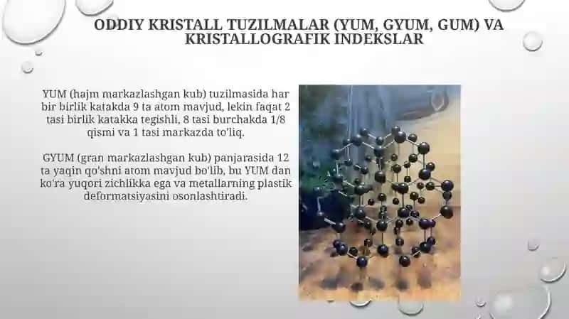 Metalllarning kristall tuzilishi va kristall panjara nuqsonlari 4