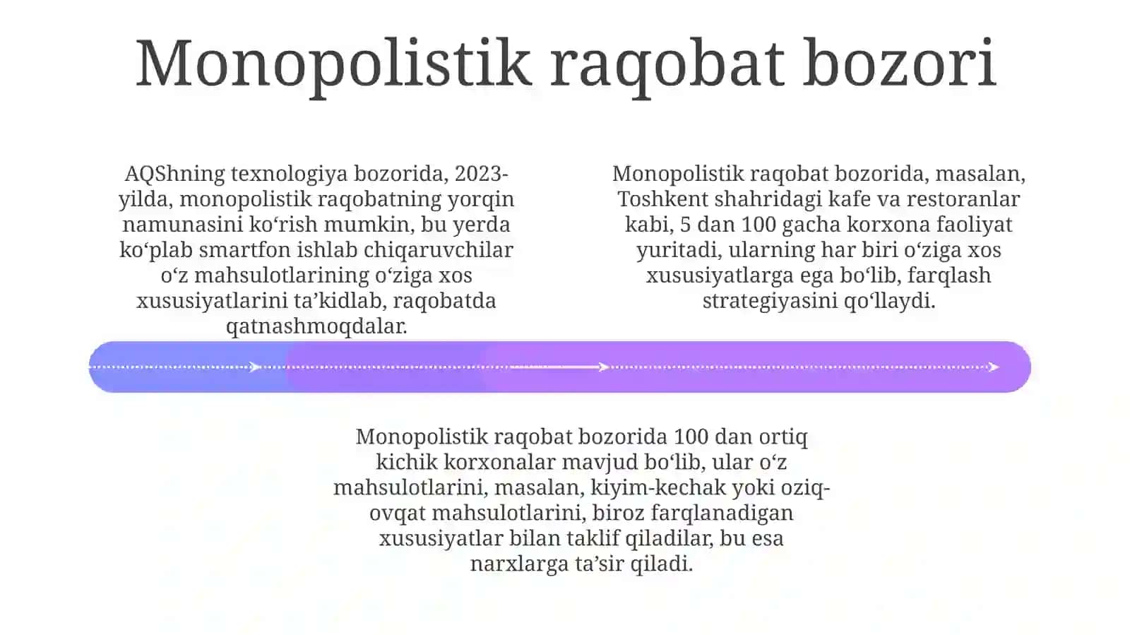 Bozor tushunchasi, turlari, tuzilishi, bozorning vazifalari va xususiyatlari 4