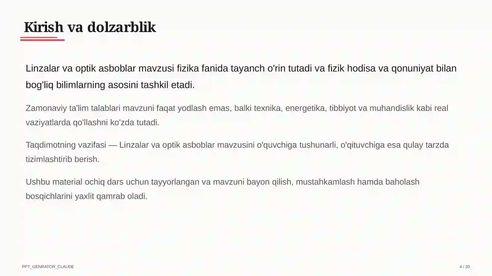 Linzalar va optik asboblar (11-sinf) 4