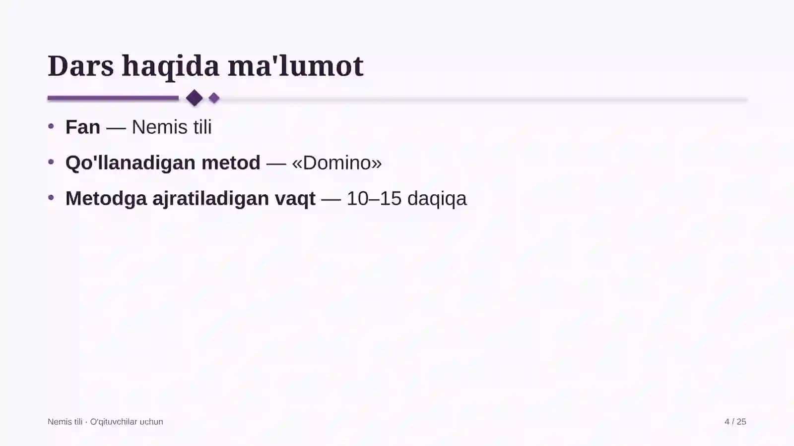 nemis tili darslarida domino metodidan foydalanish 5153 4