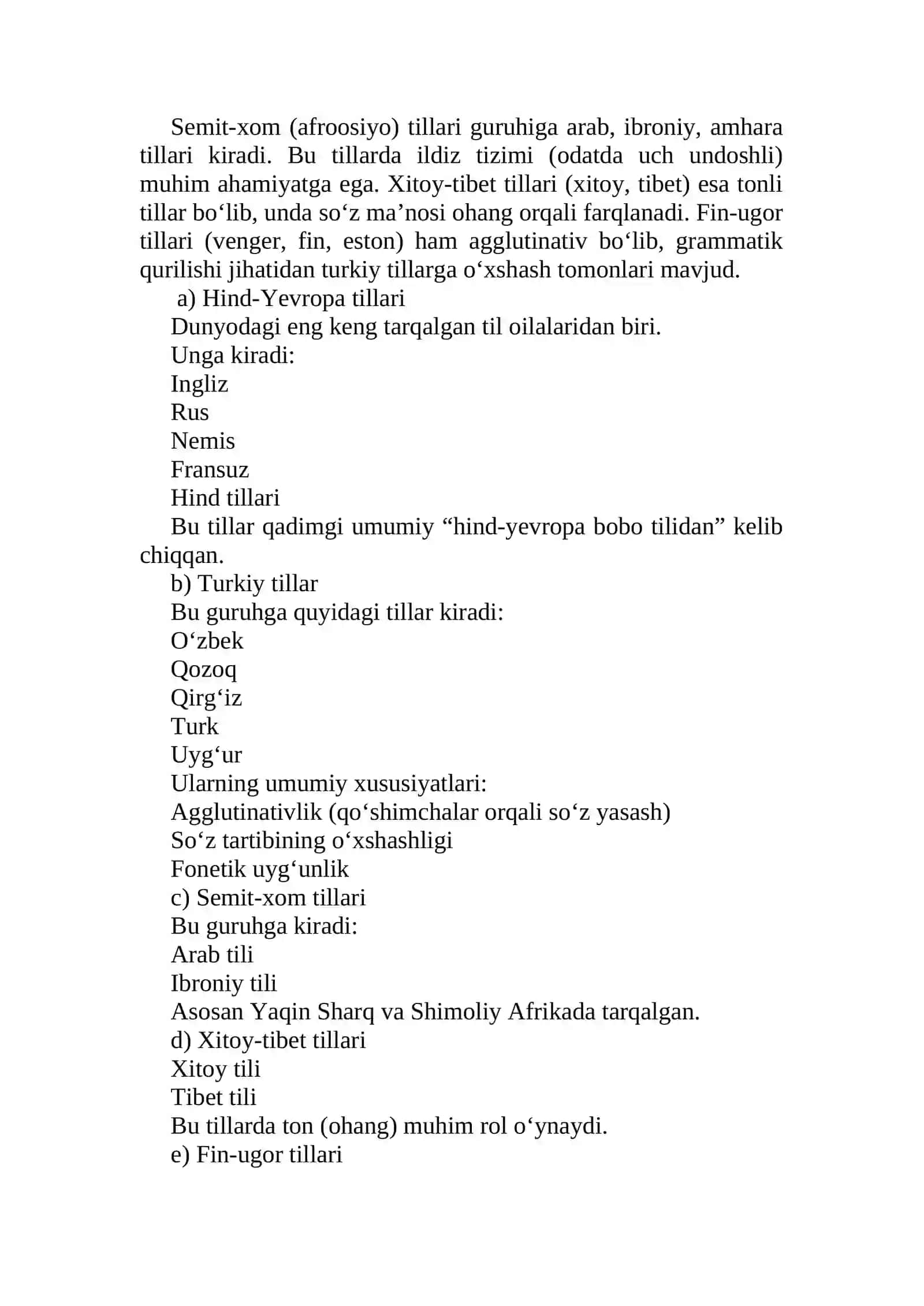 Tillarning geneologik tasnifi 4