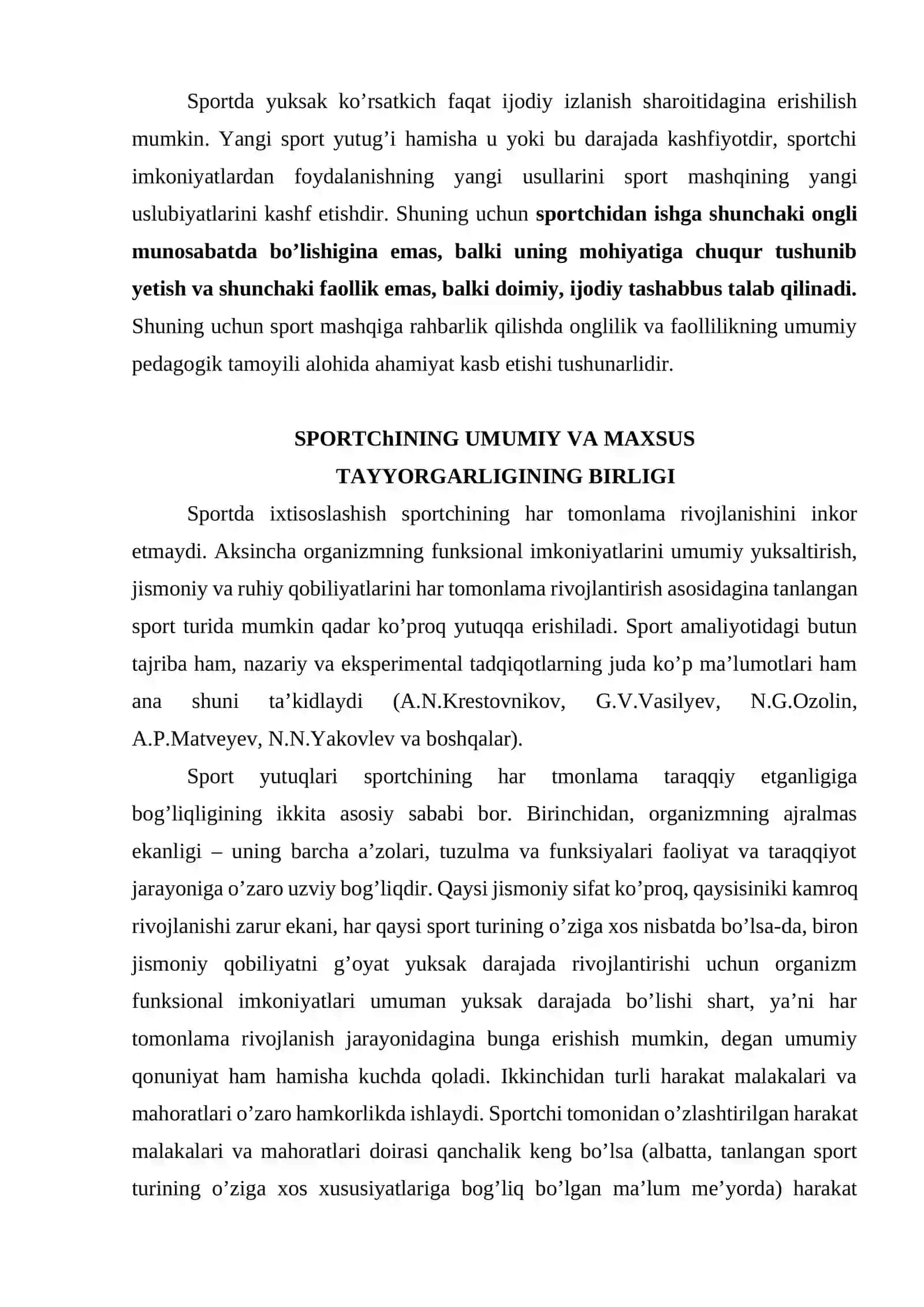 Sport Mashqi Yuklamalari va Rejalari 4