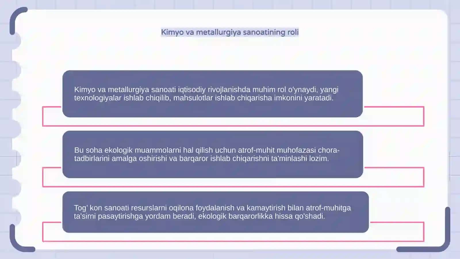 Tog’ kon, kimyo, metallurgiya sanoati va atrof-muhit muhofazasi 4