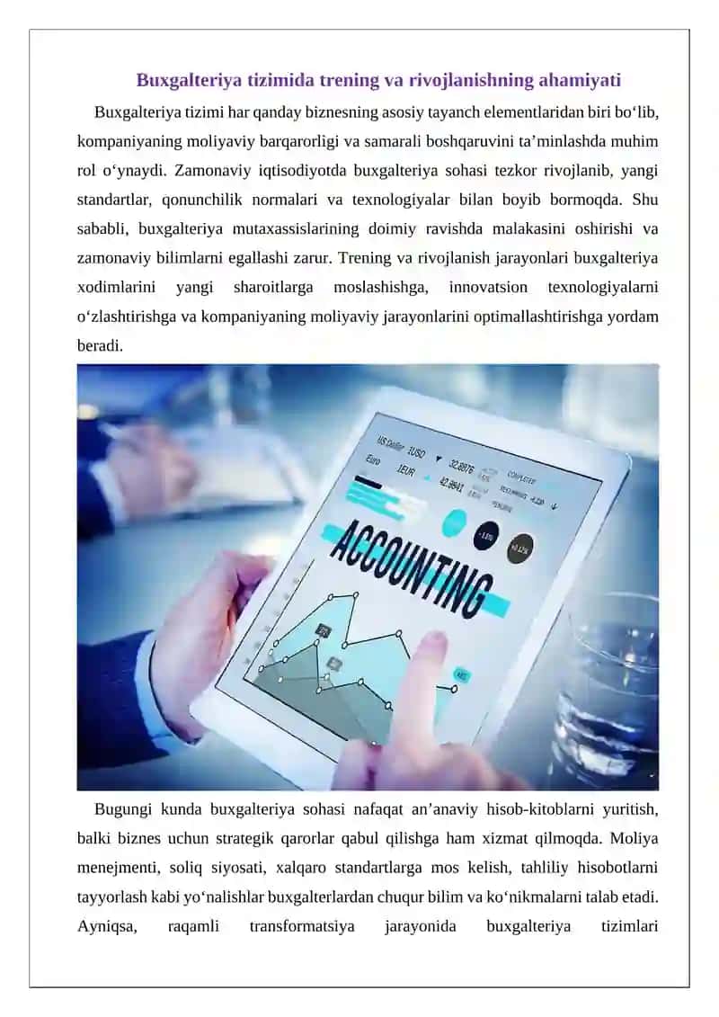 Trening va rivojlanish 4
