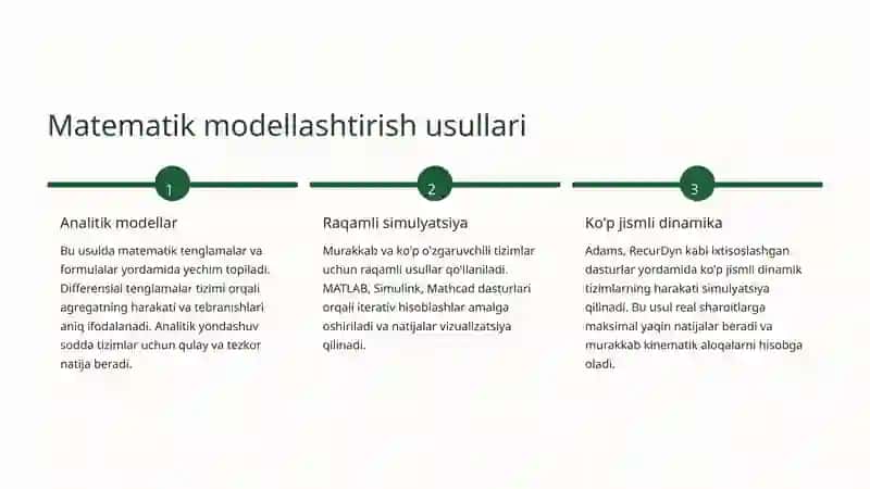 Mashina agregatining dinamik modeli 4