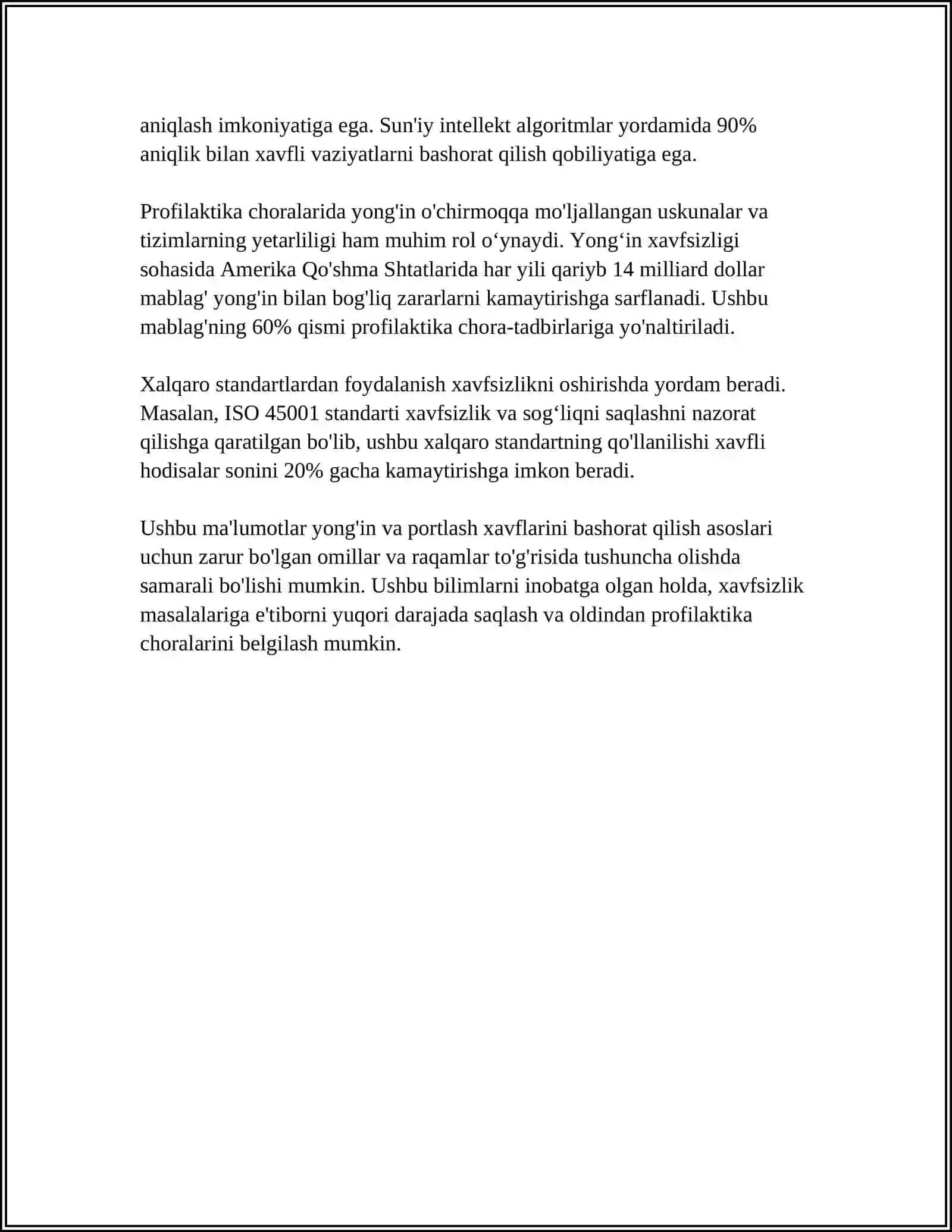 KORXONALARNING YONISH VA PORTLASH XAVFLARINI BASHORAT QILISH USLUBLARINI O‘RGANISH 4