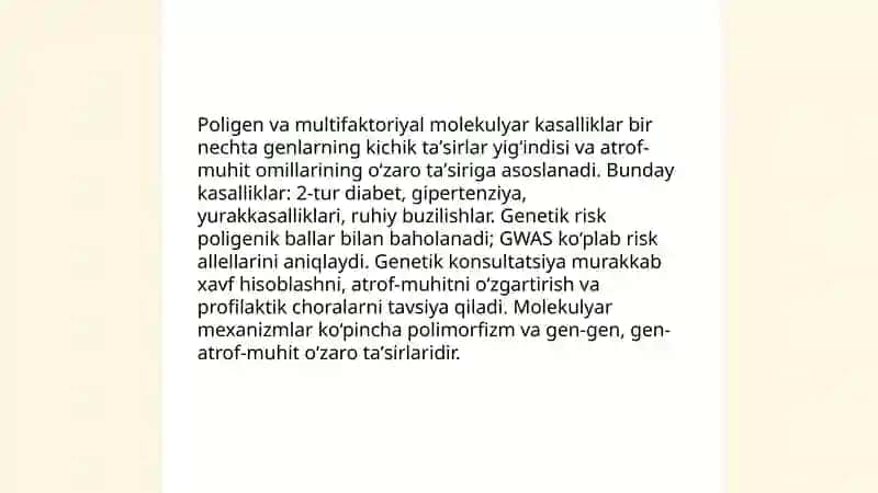 Molekulyar kasalliklar 4