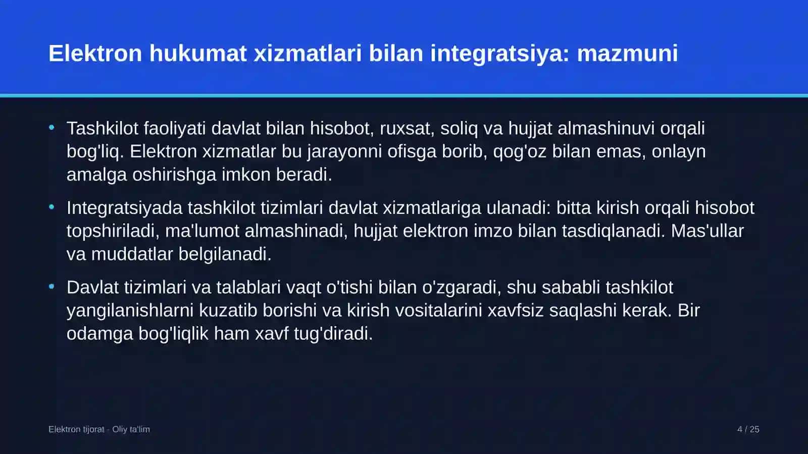 Auditorlik tashkilotlarida elektron hukumat xizmatlari bilan integratsiya 4