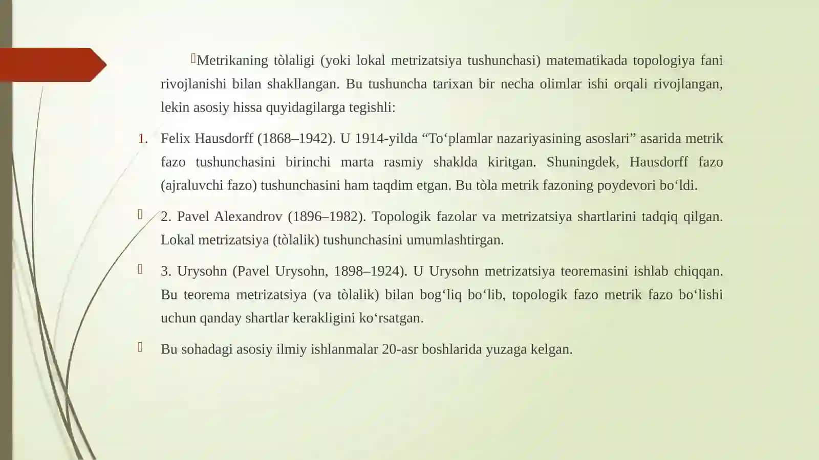 To’lametrikfazolar.Asosiyto’lametrikfazolar.To’labo’lmaganmetrikfazolar 4