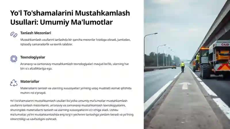 Nobikir Yo'l To'shamalarini Mustahkamligini Baholash va Kuchaytirish Ko'rsatmalari 4