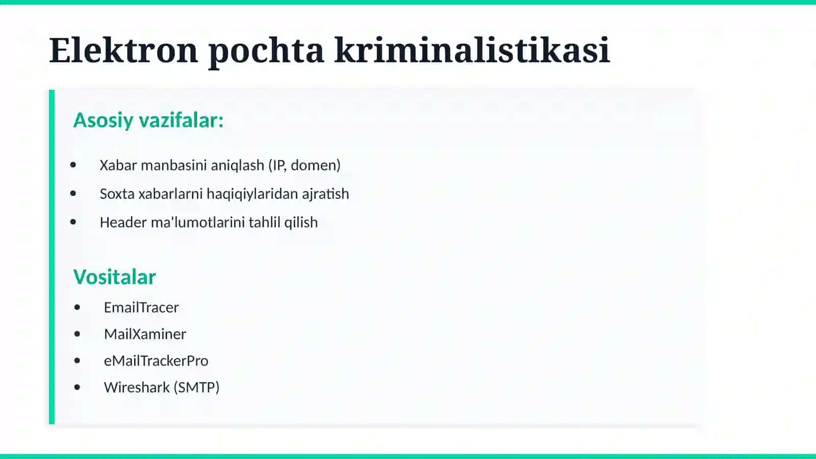 Elektron Pochta kriminalistikasi 4
