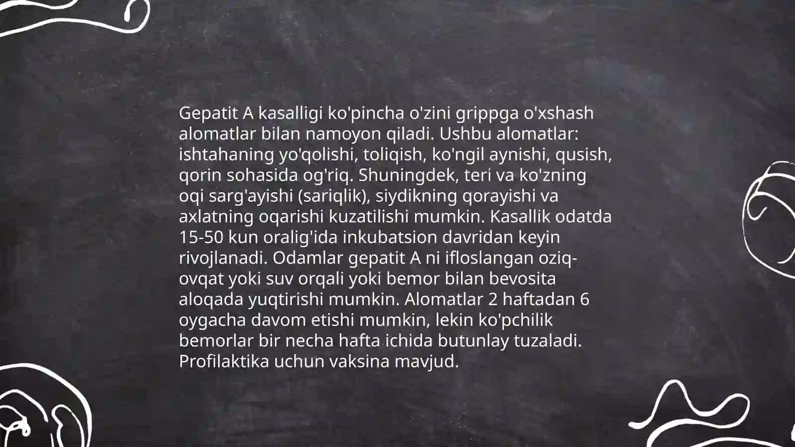 Gepati a,b,c kassaligi, kelib chiqishi, alomatlari 4