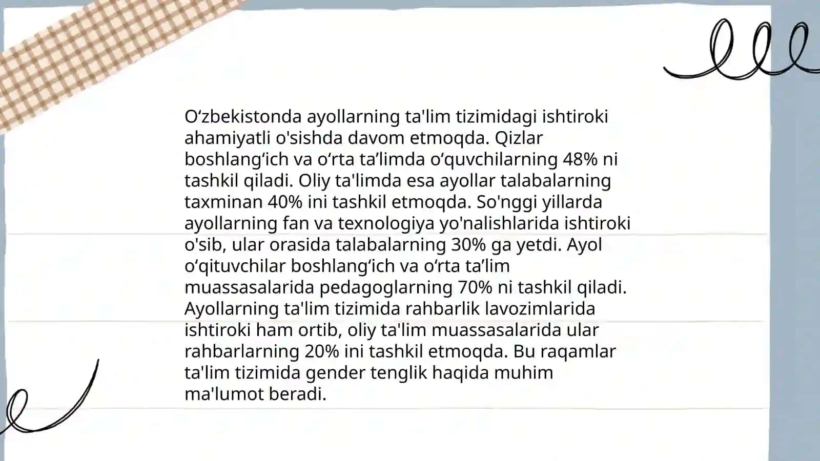 Ayollarning jamiyatdagi o'rni 4
