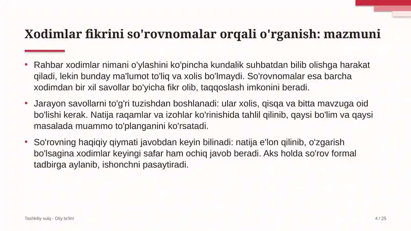 sport turizmida xodimlar fikrini so'rovnomalar orqali o'rganish 7839 4