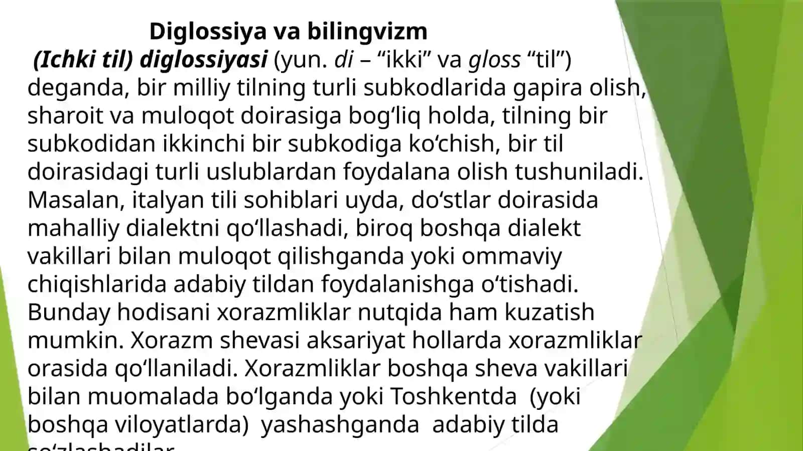 Diglossiya va bilingvizm 4
