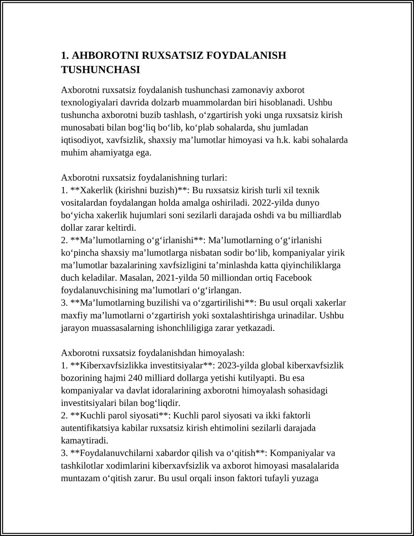AHBOROTNI RUXSATSIZ FOYDALANISHLARDAN ANIQLASH USLUBIYATI 4