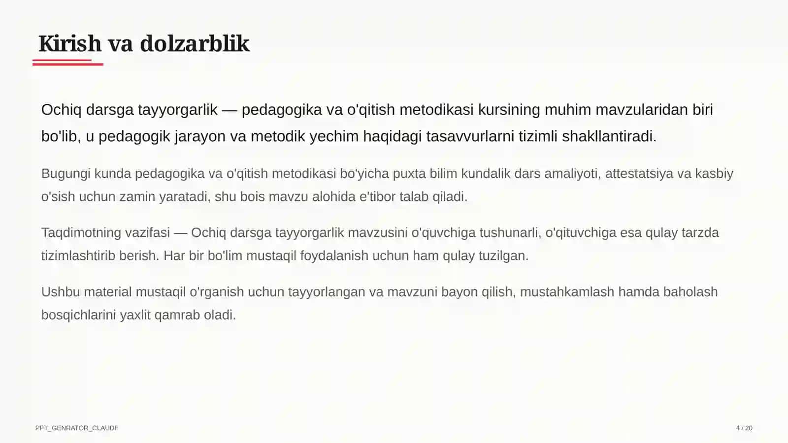 Ochiq darsga tayyorgarlik 4